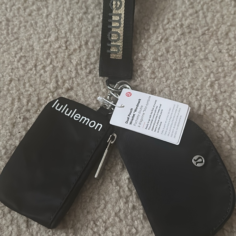 Lululemon Black Keychain Pouch Set